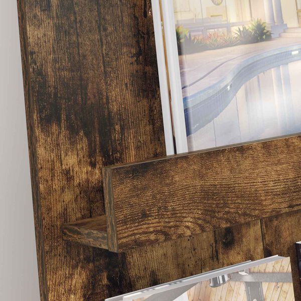 vidaXL Lehtiteline hyllyll&auml; Savup&auml;hkin&auml; 51 x 11 x 102 cm Tekninen puu