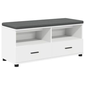 vidaXL Halli penkki Valkoinen 100 x 38 x 46 cm Insin&ouml;&ouml;ripuu ja kangas