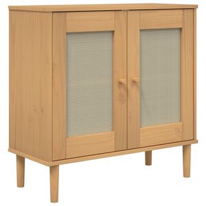 vidaXL Senkki SENJA rottinkityyli ruskea 80x35x80 cm t&auml;ysi m&auml;nty