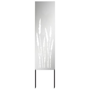 vidaXL Puutarhan yksityisyyden verho Viivakuvio Hopea 32 x 140 cm