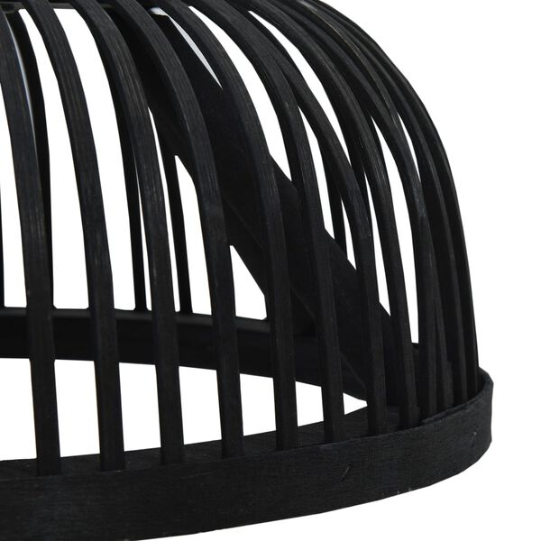 vidaXL Riippuvalaisin musta bambu 40 W 34x14,5 cm puolipyöreä E27