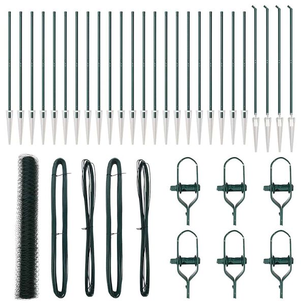 vidaXL Aitalatu Vihre&auml; 50 x 1,2 m (36 mm verkko) Ter&auml;st&auml; ja PVC:t&auml;