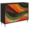 vidaXL Sivup&ouml;yt&auml; BONN Musta tammi 102 x 33 x 76 cm Tekninen puu