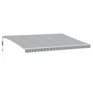 vidaXL Automaattisesti kelattava markiisi antrasiitti/valk. 500x350 cm