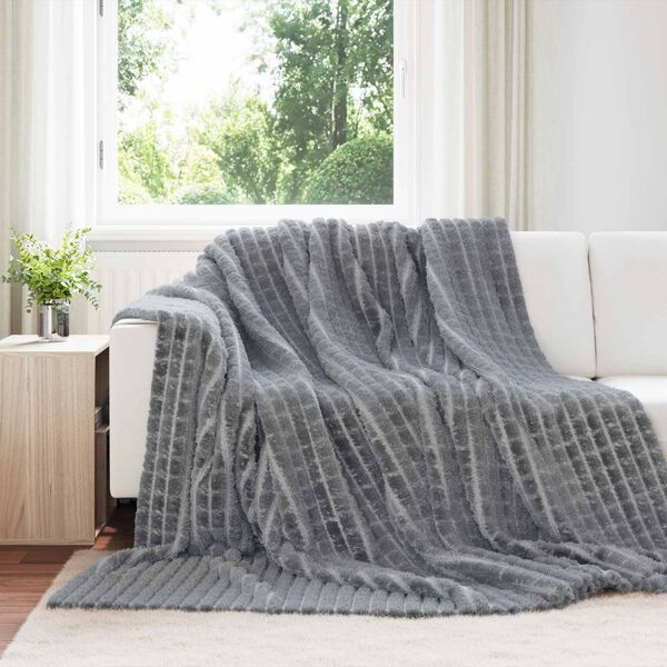 vidaXL Heittop&auml;&auml;llys 6 pcs Tumma harmaa 240 x 220 cm Fleese