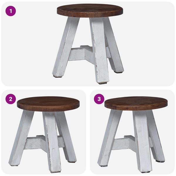 vidaXL Jakkara Luonnollinen 22 x 22 x 24 cm Mahogany-puu