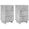 vidaXL Y&ouml;p&ouml;yt&auml;kaappi 2 pcs Betoninharmaa 33,5 x 34,5 x 60 cm