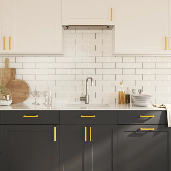 vidaXL Kaapin kahvat 20 kpl kulta 128 mm ruostumaton ter&auml;s