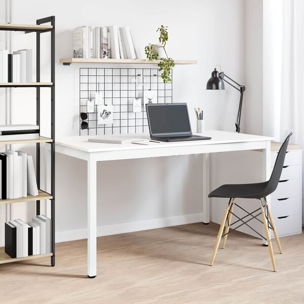 vidaXL Ruokap&ouml;yt&auml; Valkoinen 140 x 80 x 75 cm Massiivinen m&auml;nty