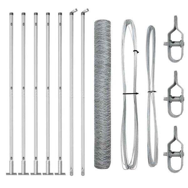 vidaXL Aitalatu Hopea 10 x 0,8 m (36 mm verkkokangas) Ter&auml;s