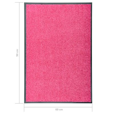 vidaXL Ovimatto pestävä pinkki 60x90 cm
