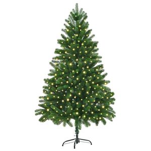 vidaXL Joulukuusi 300 LED-valoilla jalustalla Vihre&auml; 180 cm PE