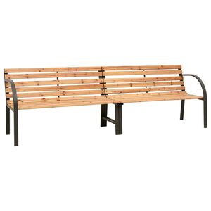 vidaXL Puutarhan kaksoispenkki 225 cm t&auml;ysi kuusi