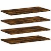 vidaXL Sein&auml;hyllyt 4 kpl savutammi 60x30x1,5 cm tekninen puu