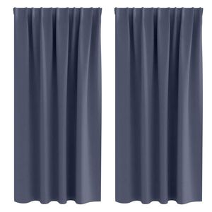 vidaXL Piment&auml;v&auml; verho renkailla 2 pcs Antrasiitti 175 x 140 cm