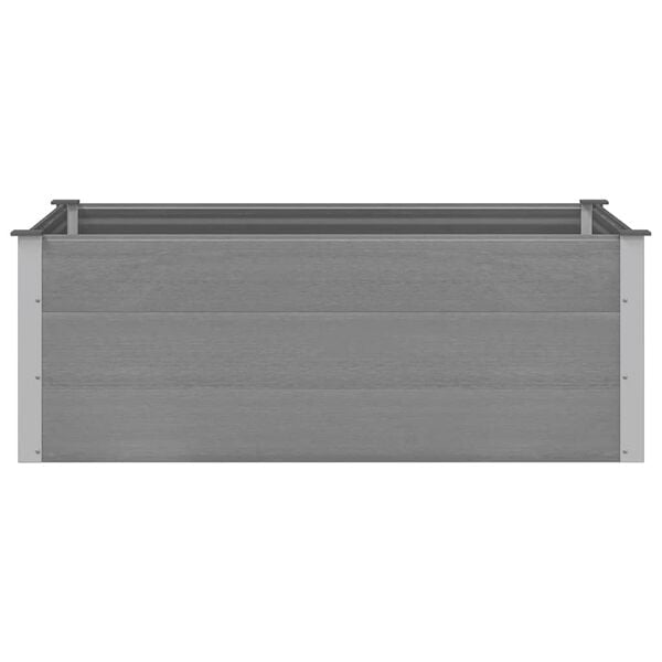 vidaXL Puutarhan korotettu kukkalaatikko WPC 150x100x54 cm harmaa