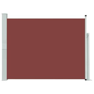 vidaXL Sis&auml;&auml;nvedett&auml;v&auml; terassin sivumarkiisi 140x500 cm ruskea