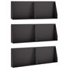 vidaXL Pato 6 kpl 60 x 12 x 50 cm Ter&auml;s Musta