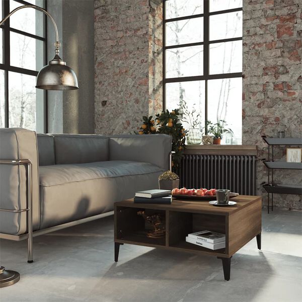 vidaXL Sohvap&ouml;yt&auml; ruskea tammi 60x60x30 cm lastulevy