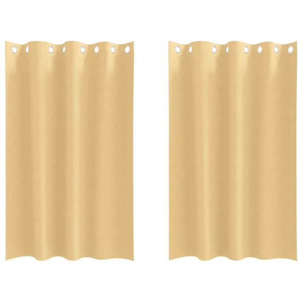 vidaXL Piment&auml;v&auml; verho renkailla 2 pcs Beige 175 x 140 cm Polyesteri