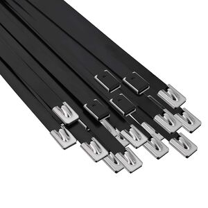 vidaXL Kaapelinsite 25 kpl 7,9 x 350 mm Musta