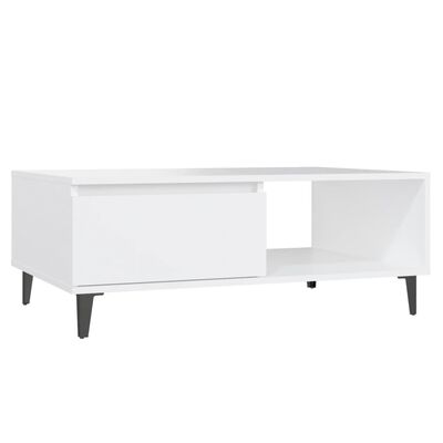vidaXL Sohvapöytä valkoinen 90x60x35 cm lastulevy