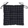 vidaXL Istuintyynyt 2 kpl musta ruutukuvio 50x50x7 cm kangas