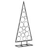 vidaXL Metallinen koristejoulukuusi musta 125 cm