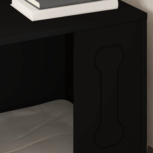 vidaXL Koirankoppi Musta 44 x 42 x 49 cm Tekninen puu