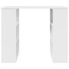 vidaXL Pöytä hyllyllä Valkoinen 90 x 50 x 75 cm Tekninen puu