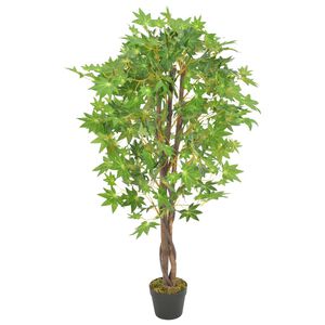 vidaXL Tekokasvi vaahtera ruukulla vihre&auml; 120 cm