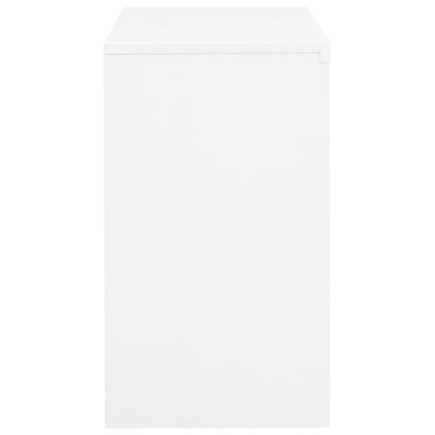 vidaXL Toimistokaappi valkoinen 90x40x70 cm teräs