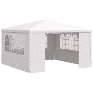 vidaXL Ammattilaisten juhlateltta sivuseinill&auml; 4x4 m valkoinen 90 g/m&sup2;