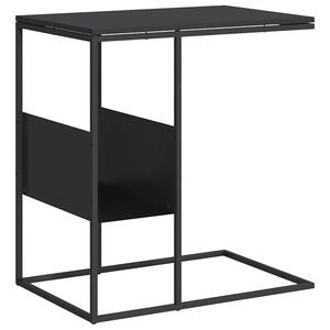 vidaXL Sivup&ouml;yt&auml; musta 55x36x59,5 cm tekninen puu