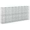 vidaXL Gabion Kohotettu Peti 4 kpl 330 x 50 x 150 cm Galvanoitu ter&auml;s