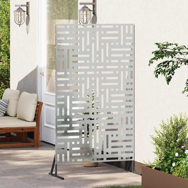 vidaXL Yksityisyysnäyttö Harmaa 100 x 50 x 180 cm Teräs