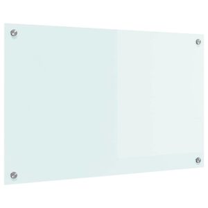 vidaXL Keittiön suojapaneeli Valkoinen 80 x 50 cm karkaistu lasi