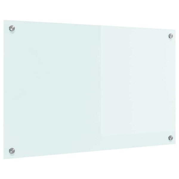 vidaXL Keittiön suojapaneeli Valkoinen 80 x 50 cm karkaistu lasi