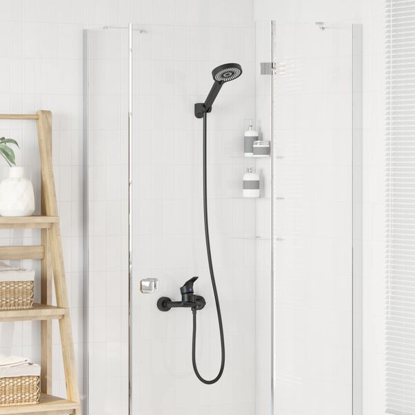 vidaXL Suihkupään sarja Musta G 1 / 2 tuumaa