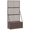 vidaXL Puutarhan trellisi istuttaja Ruskea 70 x 30 x 135 cm Metalli
