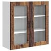 vidaXL Sein&auml;lasi kaappi PORTO Vanha puu 80 x 31 x 80 cm Tekninen puu