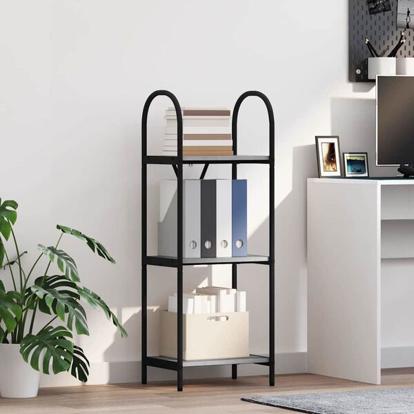 vidaXL Kirjahylly Harmaa Sonoma 40 x 30 x 109 cm Tekninen puu