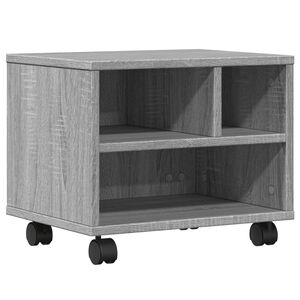 vidaXL Tulostinteline py&ouml;rill&auml; harmaa Sonoma 41x32x34,5 cm