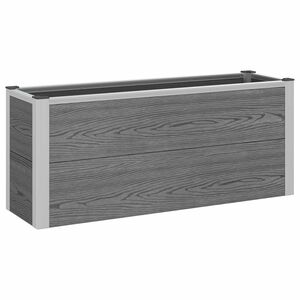 vidaXL Puutarhan Korotettu Kukkalaatikko Harmaa 100 x 30 x 42 cm