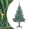 vidaXL Tekoinen joulukuusi lumiflockilla ja LED-valolla 150 cm
