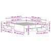 vidaXL S&auml;ngyn runko Artisan tammi 140 x 190 cm Tekninen puu