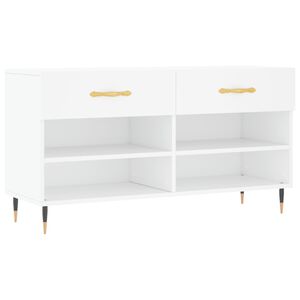 vidaXL Kenk&auml;penkki valkoinen 102x35x55 cm tekninen puu