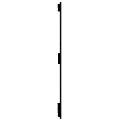 vidaXL Sängynpääty seinälle musta 82,5x3x90 cm täysi mänty