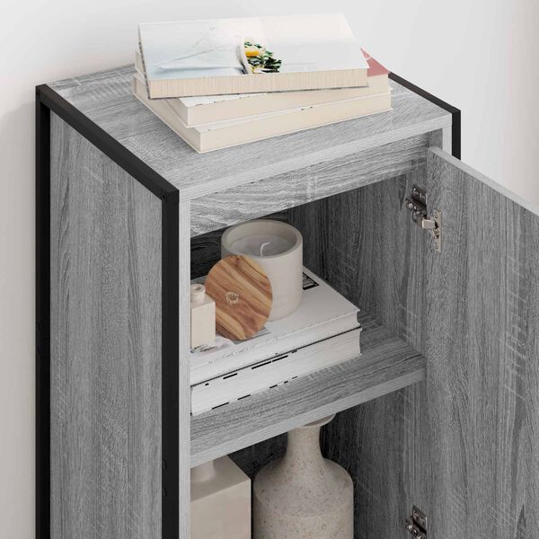 vidaXL Sivup&ouml;yt&auml; Harmaa Sonoma 43 x 36 x 75,5 cm Tekninen puu