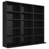 vidaXL CD-hylly korkeakiilto musta 100x23x89,5 cm lastulevy